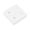 KADET - RF-DIM W 2CH vysílač stmívač 2 zónový, RF bezdrátový nástěnný vysílač bílý, pro stmívání LED svítidel a LED pásků napájení baterie CR2032, dosah až 30m, rozměry 86x86x14mm, lze spárovat neomezeně vysílačů na 1 přijímač náhled 4