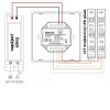 KADET - DIM CCT RF přijímač 4xx3A, 12V-24V Nástěnný betdrátový RF přijímač, + otočný ovladač, pro stmívání a nastavení CCT teploty LED pásků, bílá, napájení 12V-24V, 4x3A, rozměry 86x86x50 mm náhled 5