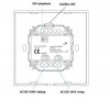 RF-DIM W vysílač stmívač RF bezdrátový přijímač, stmívač TRIAC 230V, 200W, stmívání 0-100%, dosah až 30m, rozměry 86x86x48,5mm, lze spárovat max 10 vysílačů na 1 přijímač náhled 6