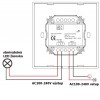 RF-DIM W vysílač stmívač RF bezdrátový přijímač, stmívač TRIAC 230V, 200W, stmívání 0-100%, dosah až 30m, rozměry 86x86x48,5mm, lze spárovat max 10 vysílačů na 1 přijímač náhled 7