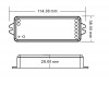 RF-DIM přijímač 4K 4CH RF přijímač pro stmívání LED pásků pro 0-10V a 1-10V, napájení 12V DC nebo 85-265VAC, výstup 	4x(0-10)VDC, 40mA/kanál, rozměry 	114×38×20 mm,  lze spárovat max 10 vysílačů na 1 přijímač. náhled 2