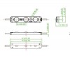 LM01 bílá IP65 LED modul, pro osvětlení reklamy, LED 0,72W, 65lm, teplá 3000K, Ra75, vyzařovací úhel 160°, 12V DC, IP65, rozměry 74x15x8mm, rozteč modulů 190mm, délka vodičů mezi moduly 115mm, max 20 modulů za sebou náhled 5