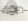 R1 VESTAVNÝ HLINÍKOVÝ profil pro LED PÁSKY 1M Hliníkový profil vestavný, pro LED pásky šířky 15mm, l=1000mm, šířka včetně límce 28mm, vestavná hloubka 8mm, difuzor a koncovky SAMOSTATNĚ náhled 4
