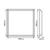 LPSQ 40W, 60x60, BACKLIT Stropní, vestavné, přisazené, závěsné svítidlo, těleso kov, bílá, difuzor plast opál, BACKLIT LED panel 40W, 4400lm, denní 6000K, Ra80, 230V, IP20, 595x595x30mm náhled 7
