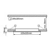 UNION PANELS RSQ Stropní podhledové svítidlo, těleso hliník, povrch bílá, dufuzor plast, LED 24W, 2300lm, denní 6000K, Ra80, 230V, IP20, rozměry 300x300×12mm, trafo na kabelu náhled 11