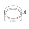 UNION PANELS CRO Stropní přisazené svítidlo, těleso hliník, povrch bílá, dufuzor plast, LED 18W, 1650lm, teplá 3000K, Ra80, 230V, IP20, rozměry d=225mm, h=35mm náhled 8
