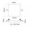 FLOCUL SQ 9W, IP40 Stropní vestavné svítidlo čtvercové, těleso hliník, povrch bílá, difuzor opál, LED 9W, denní 6500K, 880lm, 230V, Ra80, IP40, rozměry 92x92x20mm. náhled 5