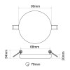 FLOCUL R 24W, IP40 Stropní vestavné svítidlo kruhové, těleso hliník, povrch bílá, difuzor opál, LED 24W, denní 6500K, 2400lm, 230V, Ra80, IP40, rozměry d=175mm, h=20mm. náhled 4