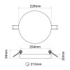 FLOCUL R 18W, IP40 Stropní vestavné svítidlo kruhové, těleso hliník, povrch bílá, difuzor opál, LED 18W, teplá 3000K, 1720lm, 230V, Ra80, IP40, rozměry d=120mm, h=20mm. náhled 7