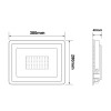 INDO LED 100W, IP65 Venkovní svítidlo, reflektor plochý, nastav. směr svícení, těleso kov, povrch černá, krycí sklo čiré, LED 100W, teplá 3000K, 9900lm, Ra80, 230V, IP65, rozměry 271x210x36mm. náhled 16