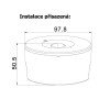 GLOT rámeček Montážní rámeček pro přisazenou instalaci, těleso plast bílá, rozměry d=97,8mm, h=50,5mm, POUZE RÁMEČEK. náhled 4