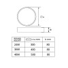 HOLSK R 36W, CCT, TRIAC Stropní svítidlo, těleso kov, povrch bílá, difuzor plast opál, LED 36W, CCT přepín teplota teplá 3000K-neutr 4000K-denní 6500K, 2890lm, stmív. TRIAC, 230V, IP20, rozměry d=400mm, h=80mm. náhled 3