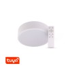 HOLSK R 48W, TUYA Stropní svítidlo, kruhové, těleso kov, povrch černá, dif plast opál, LED 48W, dálk ovl, nebo smart telefon Tuya, WiFi, stmív, nast teplota CCT teplá 3000K - denní 6000K, Ra80, IP20, d=400mm, h=80mm. náhled 2