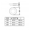 CASACU HL R 48W, CCT, TRIAC Závěsné svítidlo, těleso kov, povrch černá, dif plast opál, LED 48W, 3870lm, přepín. CCT nast. teplota teplá 3000K - 6000K, stmív TRIAC, Ra80, 230V, IP20, d=480mm, vč závěs lanka l=1500mm. lze zkr. náhled 4