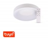 CASACU PL R 60W, SMART Stropní svítidlo, těleso kov, povrch bílá, dif plast opál, LED 60W,  smart TUYA WIFI, dálk ovladačem (součástí) CCT nast teplota teplá 3000K - denní 6000K, stmív.,230V, IP20, rozměry d=600mm, h=90mm. náhled 1