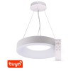 CASACU HL R 48W, SMART Závěsné svítidlo, kov, bílá, dif plast opál, LED 48W, smart TUYA WIFI, dálk ovl (součástí) CCT nast teplota teplá 3000K - denní 6000K, stmív.,230V, IP20, d=480mm, vč závěs lanka l=1500mm, lze zkr. náhled 1