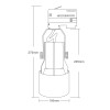 MUTABI 1x45W, E27, PAR30 Bodové svítidlo do 3F lišty, nastavitelný směr svícení, těleso kov a plast, povrch černá, pro žárovku 1x45W, E27, PAR30, 230V, IP20. rozměry d=100mm, h=270mm. náhled 4