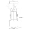 MUTABI HL 1x45W, E27, PAR30 Závěsné svítidlo, těleso kov a plast, povrch bílá, pro žárovku 1x45W, E27, 230V, IP20, rozměry d=100mm, h=205mm, vč závěs kabelu l=800mm, lze zkrátit. náhled 5