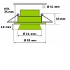 LACCARI II 3W Stropní vestavné bodové svítidlo, výklopné, těleso hliník, povrch broušený, LED 3W, teplá 3000K, 240lm, vyzař. úhel 80°, 12V, IP20, rozměry d=50mm, h=28mm. náhled 2