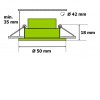 LACCARI III 3W Stropní vestavné bodové svítidlo, výklopné, těleso hliník, povrch broušený, LED 3W, teplá 3000K, 260lm, vyzař. úhel 30°, 12V, IP20, rozměry d=50mm, h=18mm. náhled 3