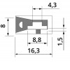 CISTIFO LED NEON Silikonový profil, ohebný, hranatý, pro instalaci LED pásků šířky max w=8mm, s příkonem pásku max w=9,6W/m, rozměry 8x16mm, cena za 1m náhled 2