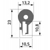 SREK II pásek Silikonový profil, BOČNĚ OHEBNÝ, pro instalaci LED pásků šířky max w=10mm, s příkonem pásku max w=12W/m, rozměry 13x23mm, cena za 1m náhled 3
