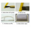 CISTIFO NEON 8x10mm Přisazený silikonový profil, povrch citrónově žlutá, vertikálně ohebný, pro instalaci LED pásků šířky max w=8mm, rozměry 8x10mm, cena za 1m. náhled 15