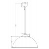 TRAY 02 60W E27 Závěsné svítidlo, materiál kov, povrch vnější černá mat, vnitřní nikl, imitace opotřebení, pro žárovku 1x60W, E27, 230V, IP20, tř.1, d=500mm, závěsné lanko l=1500mm, lze zkrátit. náhled 7