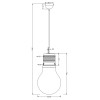 ROOT 40W E27 VÝPRODEJ Závěsné svítidlo, tvar žárovka, základna kov, povrch chrom, kryt sklo transparentní s čirým koncem, pro žárovku 1x40W, E27, 230V, IP20, tř.1, d=200mm, závěsné lanko l=1200mm, lze zkrátit. náhled 5