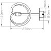 SPIN LED 14,5W stropní Stropní svítidlo, tvar závitu, materiál kov, povrch chrom, difuzor plast opál, LED 1x14,5W, teplá 3000K, 1300lm, 230V, IP20, tř.1, stmív LED, rozměry 1030x180mm, h=270mm. náhled 5