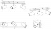 RATIO 3x35W GU10 Stropní bodové svítidlo, nastavitelný směr svícení, materiál kov, povrch nikl mat, pro žárovku 3x35W, GU10, 230V, IP20, tř.1, rozměry 480x90x150mm. náhled 4