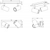 RATIO 2x35W GU10 přisazené Stropní bodové svítidlo, nastavitelný směr svícení, materiál kov, povrch nikl mat, pro žárovku 2x35W, GU10, 230V, IP20, tř.1, rozměry 300x90x150mm. náhled 5