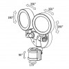 KROLA PIR 20W IP65 Nástěnný reflektor, nastav. směr svícení, PIR senzor pohybu, čas 10s-10minut, záběr 120°, dosah max 8m, plast černá, dif plast opál, LED 20W, neutrální 4000K, 1900lm, 230V, IP65, 280x220x90mm náhled 3