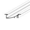 WAKE PROFIL 53x13,5mm Vestavný zápustný profil, materiál hliník, povrch černý, maximální šířka LED pásků w=8mm, boční úchyt LED pásků, rozměry 53x13,5mm, l=3000mm, svítí nahoru, nebo dolů náhled 2