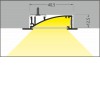 WAKE profil Vestavný zápustný profil, materiál hliník, povrch surový, maximální šířka LED pásků w=8mm, boční úchyt LED pásků, rozměry 53x13,5mm, l=2000mm, svítí nahoru, nebo dolů náhled 8