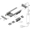 WAKE PROFIL 53x13,5mm Vestavný zápustný profil, materiál hliník, povrch černý, maximální šířka LED pásků w=8mm, boční úchyt LED pásků, rozměry 53x13,5mm, l=3000mm, svítí nahoru, nebo dolů náhled 12