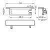 WAKE koncovka Koncovka profilu pro LED pásky s otvorem, materiál ABS, povrch bílá, rozměry 53x13,6x16,5mm náhled 2