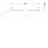 DCC10 50x6,6mm Difuzor k profilu pro LED pásky nacvakávací, materiál polykarbonát PC, povrch transparentní, vyzař. úhel 60°, propustnost 90%, rozměry 50x6,6mm, l=2000mm náhled 4