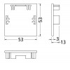 CORNER koncovka Koncovka profilu pro LED pásky bez otvoru, materiál ABS, povrch stříbrná, rozměry 53x53x13mm náhled 2