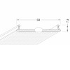 DCC10 50x6,6mm Difuzor k profilu pro LED pásky nacvakávací, materiál polykarbonát PC, povrch transparentní, vyzař. úhel 60°, propustnost 90%, rozměry 50x6,6mm, l=2000mm náhled 6
