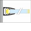 OKTOPUS profil DO SKLA Násuvný profil pro osvětlení hrany skla pro LED pásky, materiál hliník elox šedostříbrná, max šířka LED pásků w=10mm, boční úchyt, max tloušťka skla 6mm, 12,5x18mm, l=4000mm náhled 5