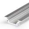 GLAUX PROFIL 24x7mm Vestavný, profil pro LED pásky, materiál hliník, povrch černý, max šířka LED pásků w=10mm, rozměry 24x7mm, l=4000mm náhled 4