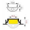 GLAUX PROFIL 24x7mm Vestavný, profil pro LED pásky, materiál hliník, povrch černý, max šířka LED pásků w=10mm, rozměry 24x7mm, l=4000mm náhled 9