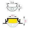 GLAUX profil Vestavný, profil pro LED pásky, materiál hliník, povrch surový, max šířka LED pásků w=10mm, rozměry 24x7mm, l=4000mm náhled 9