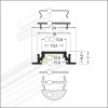 GLAUX PROFIL 24x7mm Vestavný, profil pro LED pásky, materiál hliník, povrch černý, max šířka LED pásků w=10mm, rozměry 24x7mm, l=4000mm náhled 10