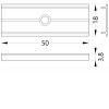 spojka Montážní spojka profilu pro LED pásky, materiál hliník, povrch surový, rozměry 50x18x3,8mm náhled 2
