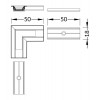 GLAUX spojka profilu Spojka profilu pro LED pásky, horizontální, rohová 90°, materiál hliník, povrch bílá, rozměry 50x50x18mm náhled 2