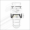 CHENO PROFIL 20x8mm Přisazený, stropní profil pro LED pásky, materiál hliník, povrch bílý, max šířka LED pásků w=10mm, rozměry 20x8mm, l=4000mm náhled 7