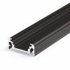 CHENO profil Přisazený, stropní profil pro LED pásky, materiál hliník, povrch černý, max šířka LED pásků w=10mm, rozměry 20x8mm, l=4000mm