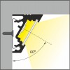 CHIMA profil Přisazený, rohový profil pro LED pásky, sklon 60° nebo 30°, materiál hliník, povrch elox, max šířka LED pásků w=10mm, rozměry 16x20mm, l=3000mm náhled 19